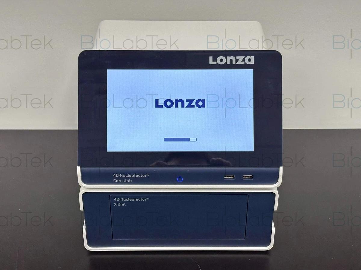 Used Lonza 4D Nucleofector Nucleofection Transfection System Core & X Unit combo