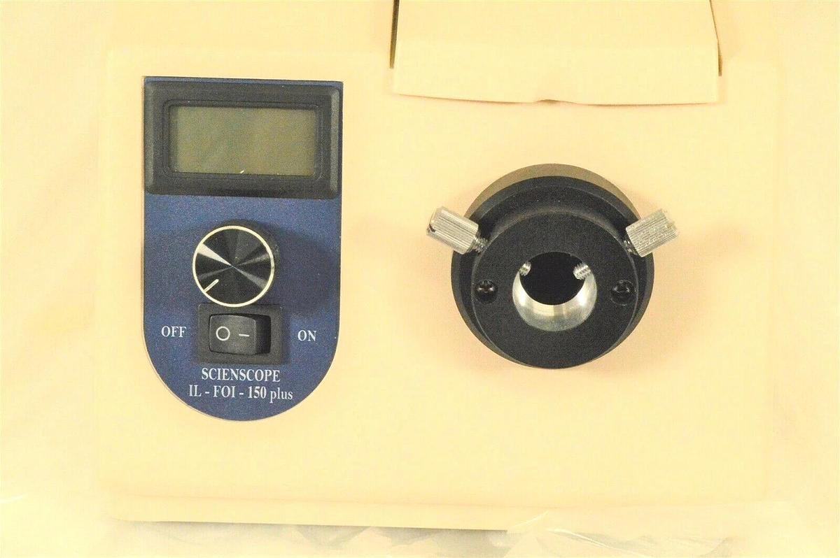 Used Scienscope IL-FOI-150 plus Halogen Fiber Optic Microscope illuminator H9