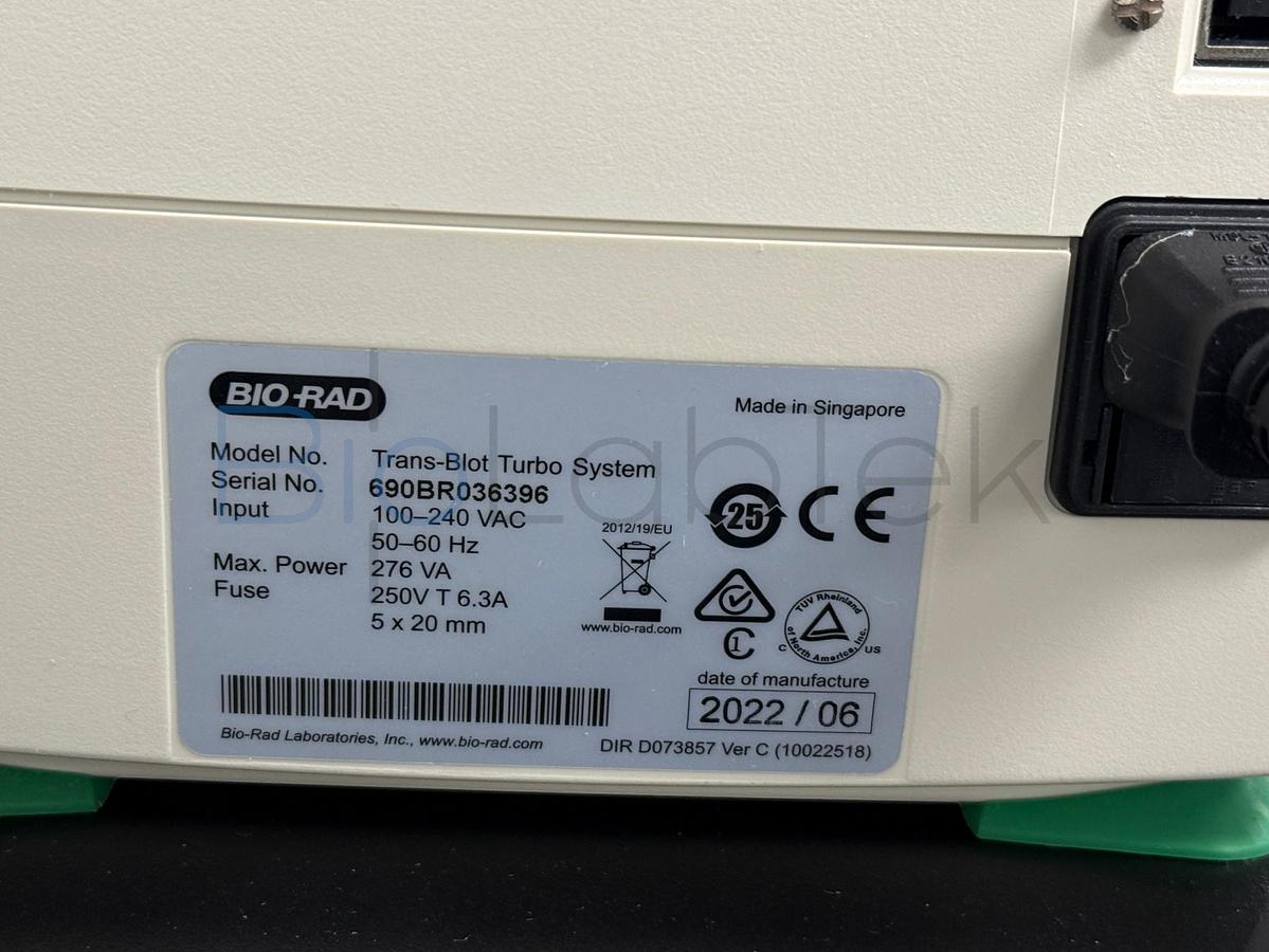 Used Bio-Rad Trans-Blot Turbo Transfer System | Semi-Dry Western Blot