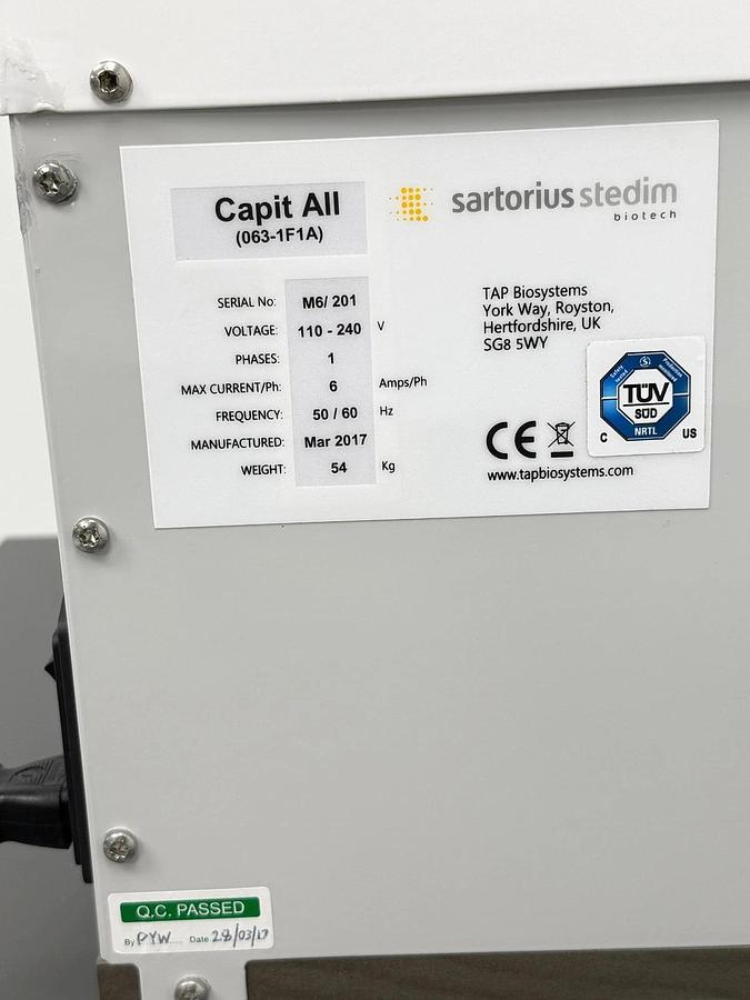 Used Thermo TAP Sartorius Capit-All 96-Tube Matrix Screw Cap Tube Capper/Decapper
