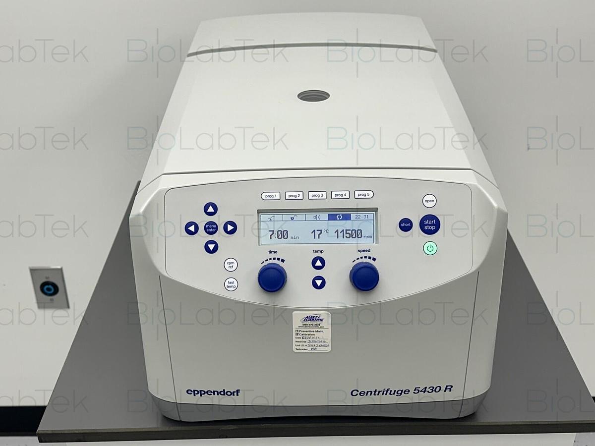 Used Eppendorf 5430R refrigerated centrifuge with rotor FA-45-48-11