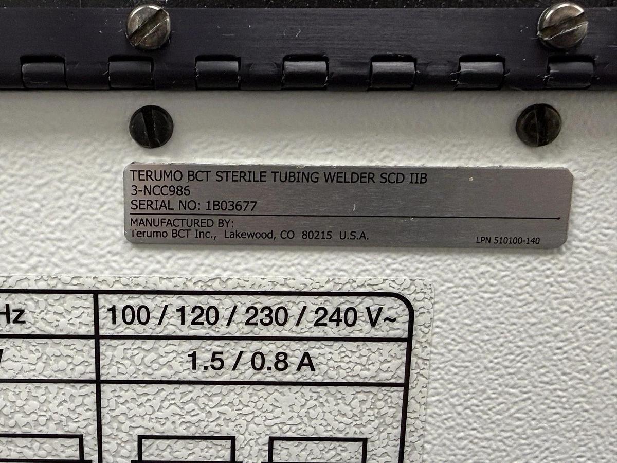 Used 2022 Terumo BCT SCD IIB Sterile Tubing Welder 3NCC986