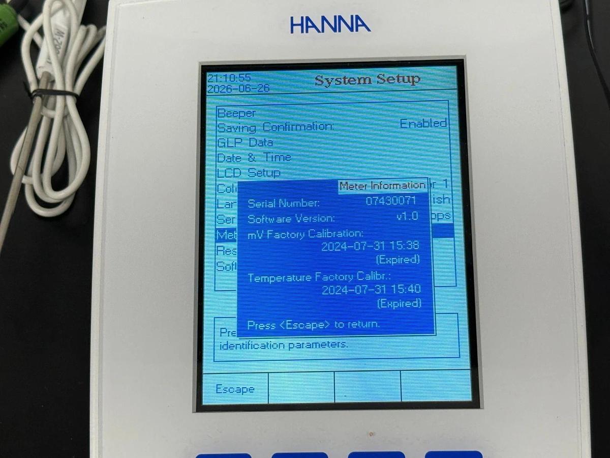 Used Hanna HI5221 Benchtop pH Meter Laboratory ORP Temperature Tester HI 5221