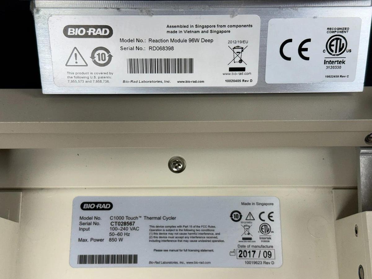 Used Bio-Rad C1000 Touch Thermal Cycler 96 DW Deep Well | Gradient PCR