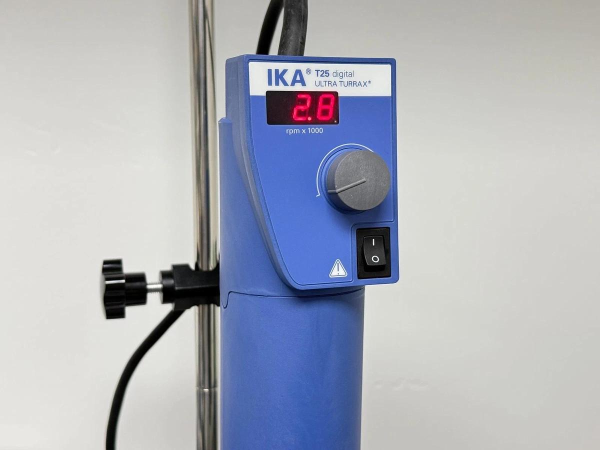 Used IKA T25 Digital ULTRA-TURRAX Homogenizer Disperser with 50-2000ml Tool & Stand