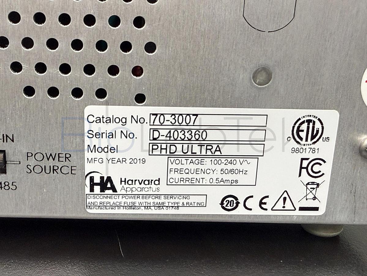 Used Harvard Apparatus PHD ULTRA Programmable Syringe Pump | Standard Rack