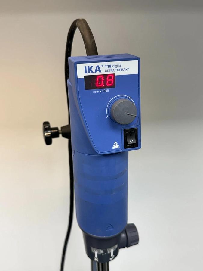 Used IKA T18 Digital ULTRA-TURRAX Disperser w/ S18N-19G Dispersing Tool 10mL-1.5L