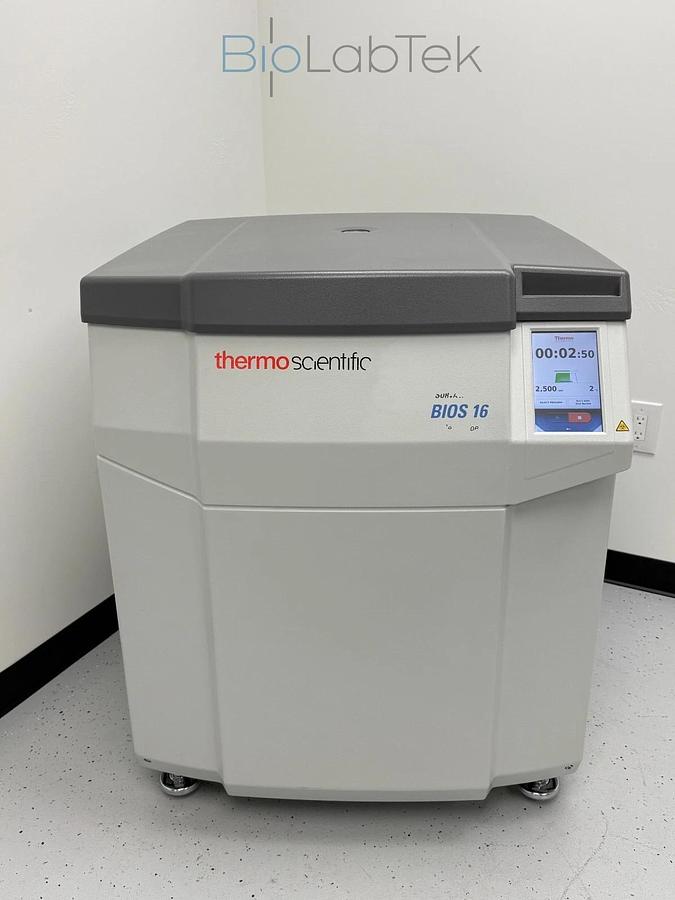 Used Thermo Sorvall BIOS 16 Bioprocessing Centrifuge w/ HAEMAFlex 16 rotor 8x2L 2020