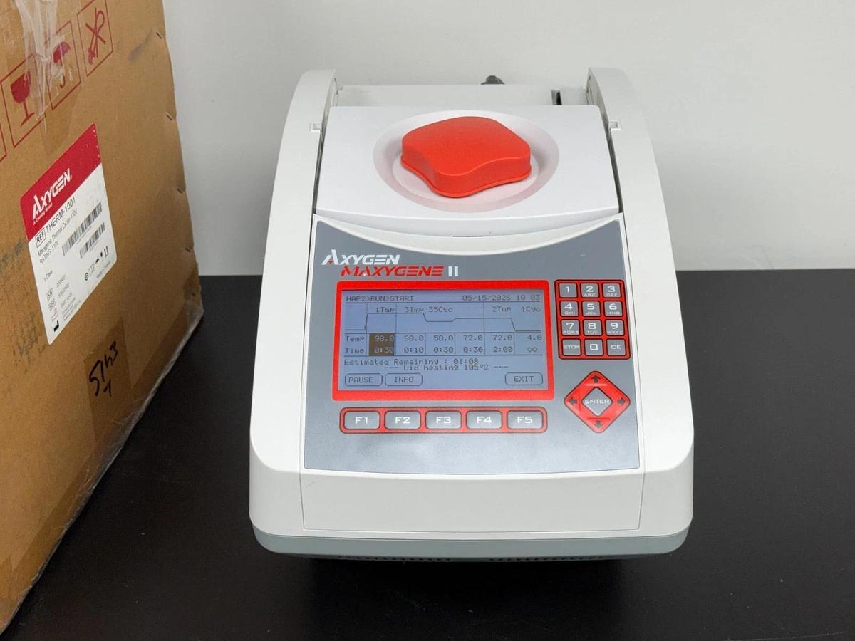 Used Axygen MaxyGene II PCR Thermal Cycler with 96 Wells x 0.2 ml Block 110V
