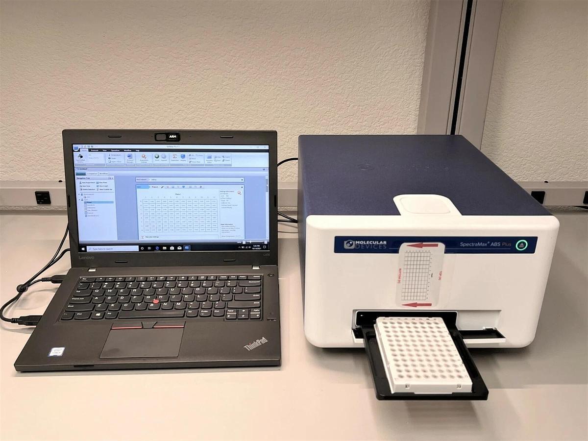 Used Molecular Devices SpectraMax ABS Plus UvVis Cuvette 190-1000nm Microplate reader