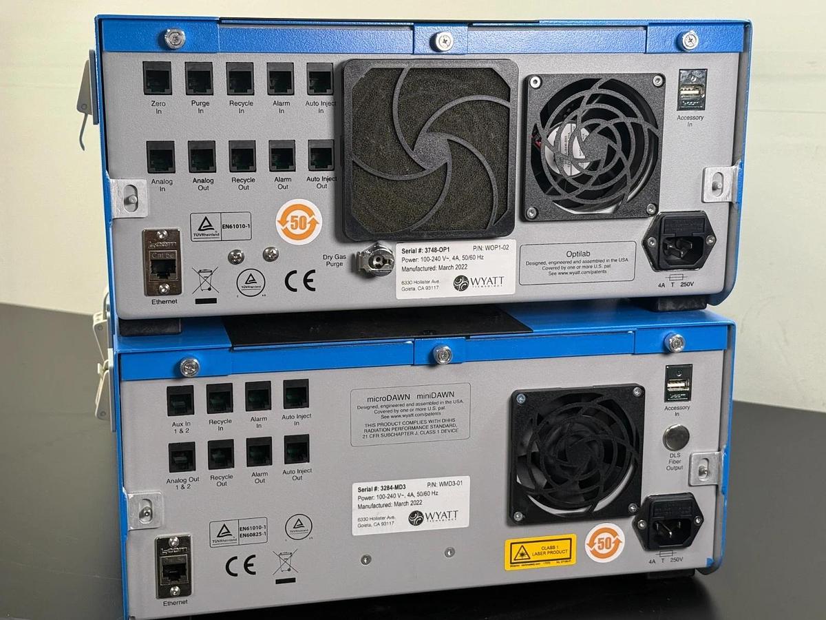Used Wyatt Technology miniDAWN MALS & Optilab dRI Detector Pair | SEC-MALS HPLC