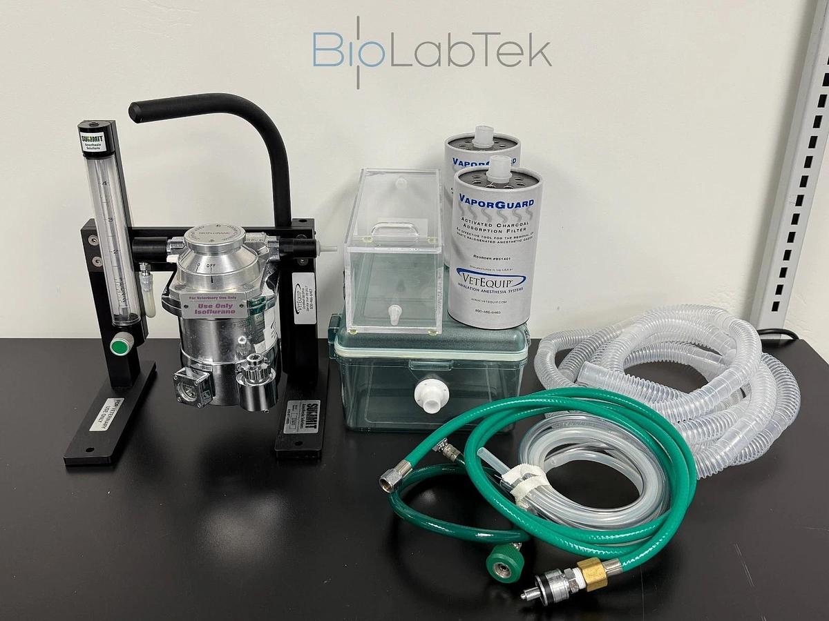 Used VetEquip V-1 rodent animal isoflurane tabletop Anesthesia Machine
