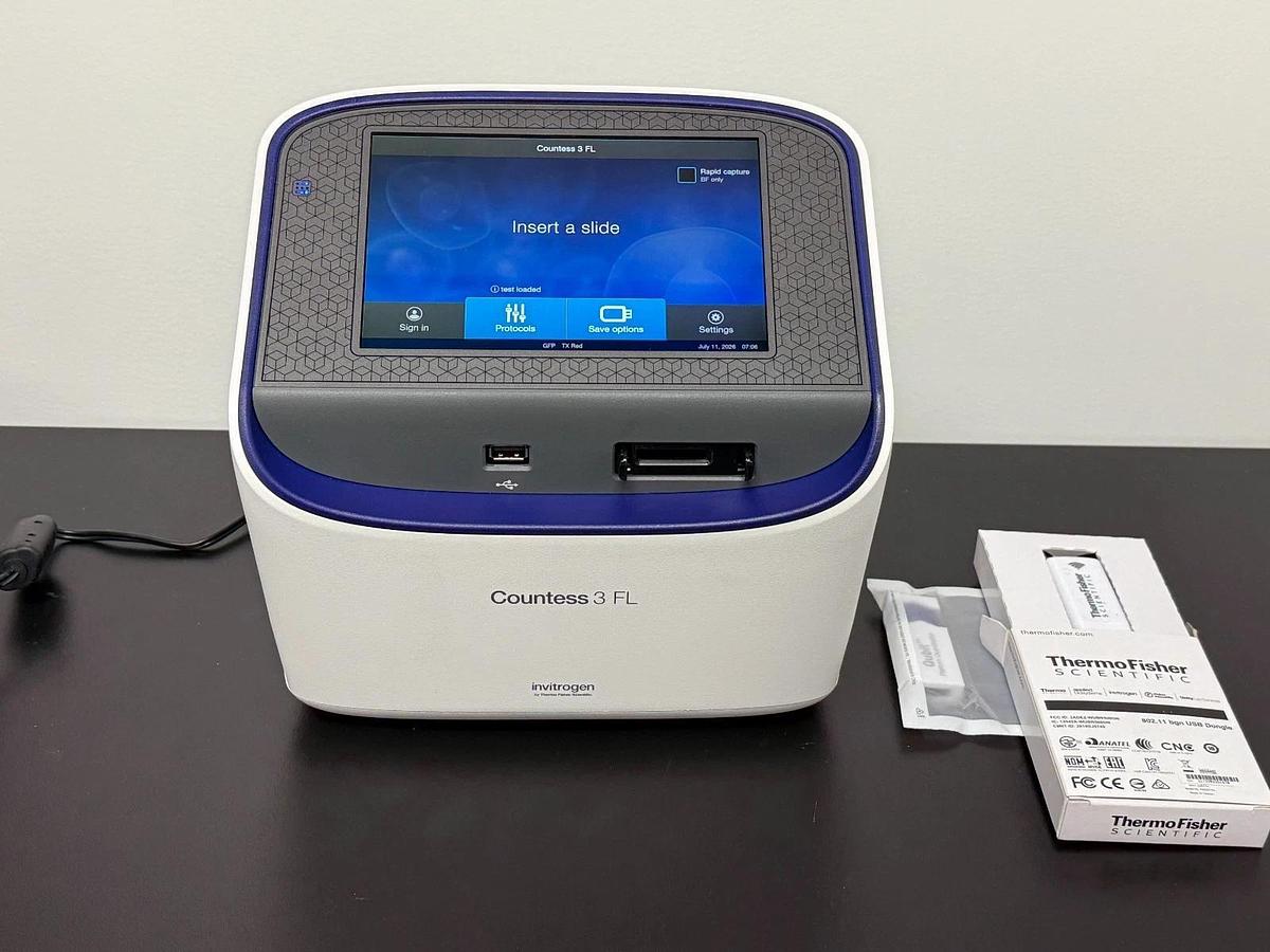 Used Invitrogen Countess 3 FL Automated Cell Counter | GFP & TX Red EVOS Light Cubes