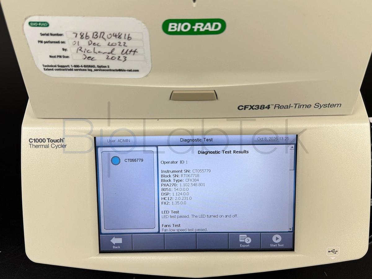 Used Bio-Rad CFX384 Touch Real-Time PCR Detection System | 287 Hours