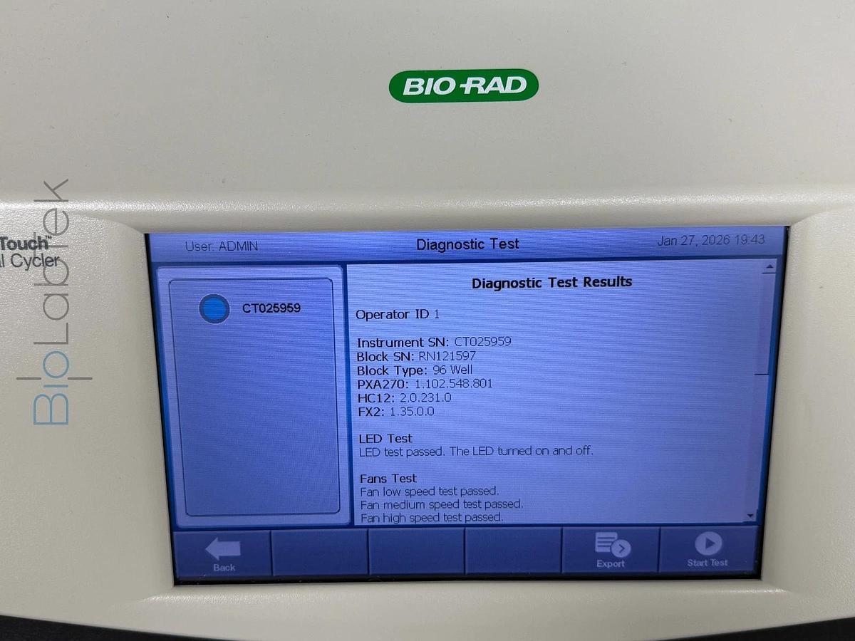 Used Bio-Rad C1000 Touch PCR Gradient Thermal Cycler with 96 well Fast module block