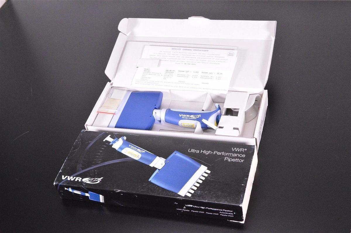 Used VWR 12-channel 5-50ul UHP Variable manual pipette Pipettor MT-50 89134-754 NEW