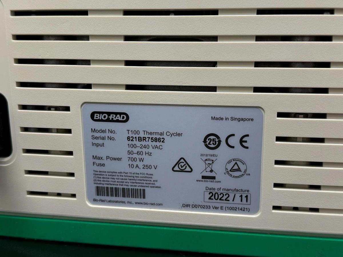 Used Bio-Rad T100 PCR 96-Well Thermal Cycler | Low Hours 2022