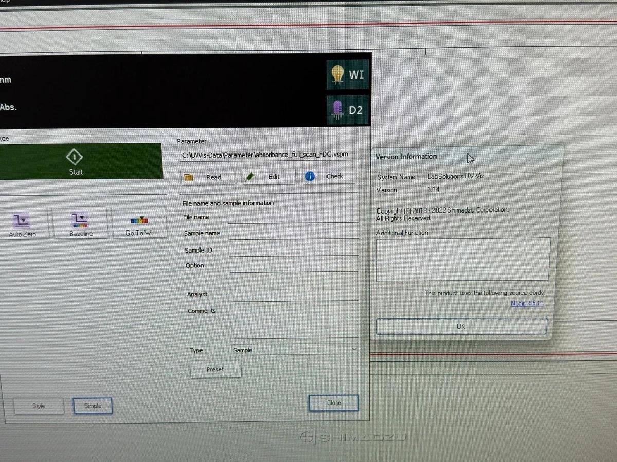 Used Shimadzu UV-1900i UV-VIS Spectrophotometer | Double-Beam Benchtop