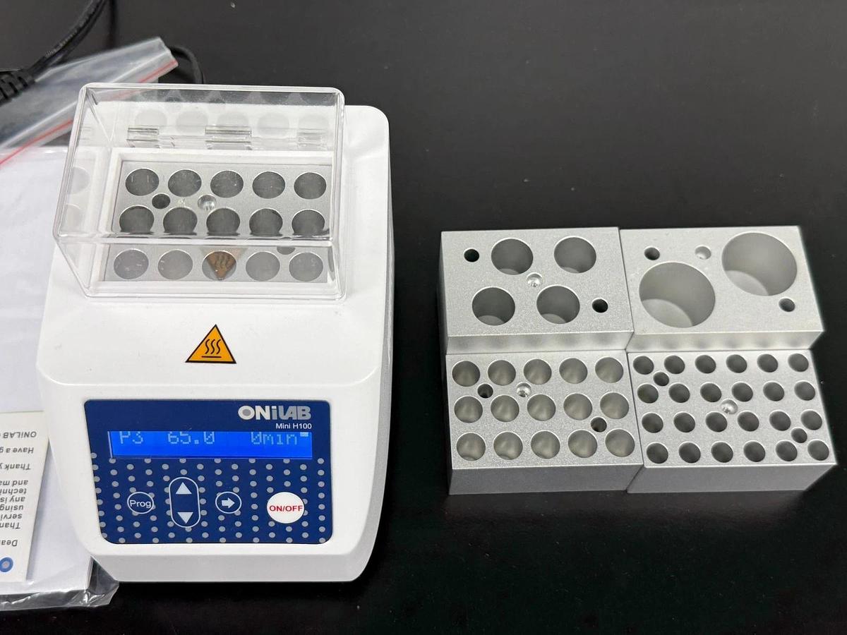 Used ONiLAB Mini H100 Dry Bath Incubator with 5 Heating Blocks