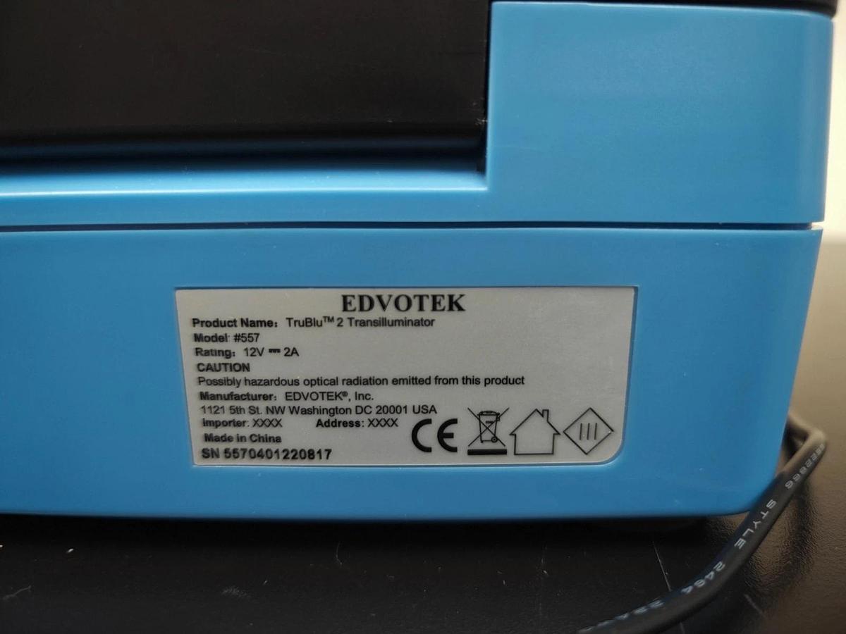 Edvotek TruBlu 2 Transilluminator | High Density LED Dual Blue/White Light Modes