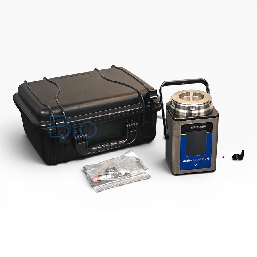 Used Lighthouse ActiveCount 100H Microbial viable Particle Counter Air Sampler w/Case