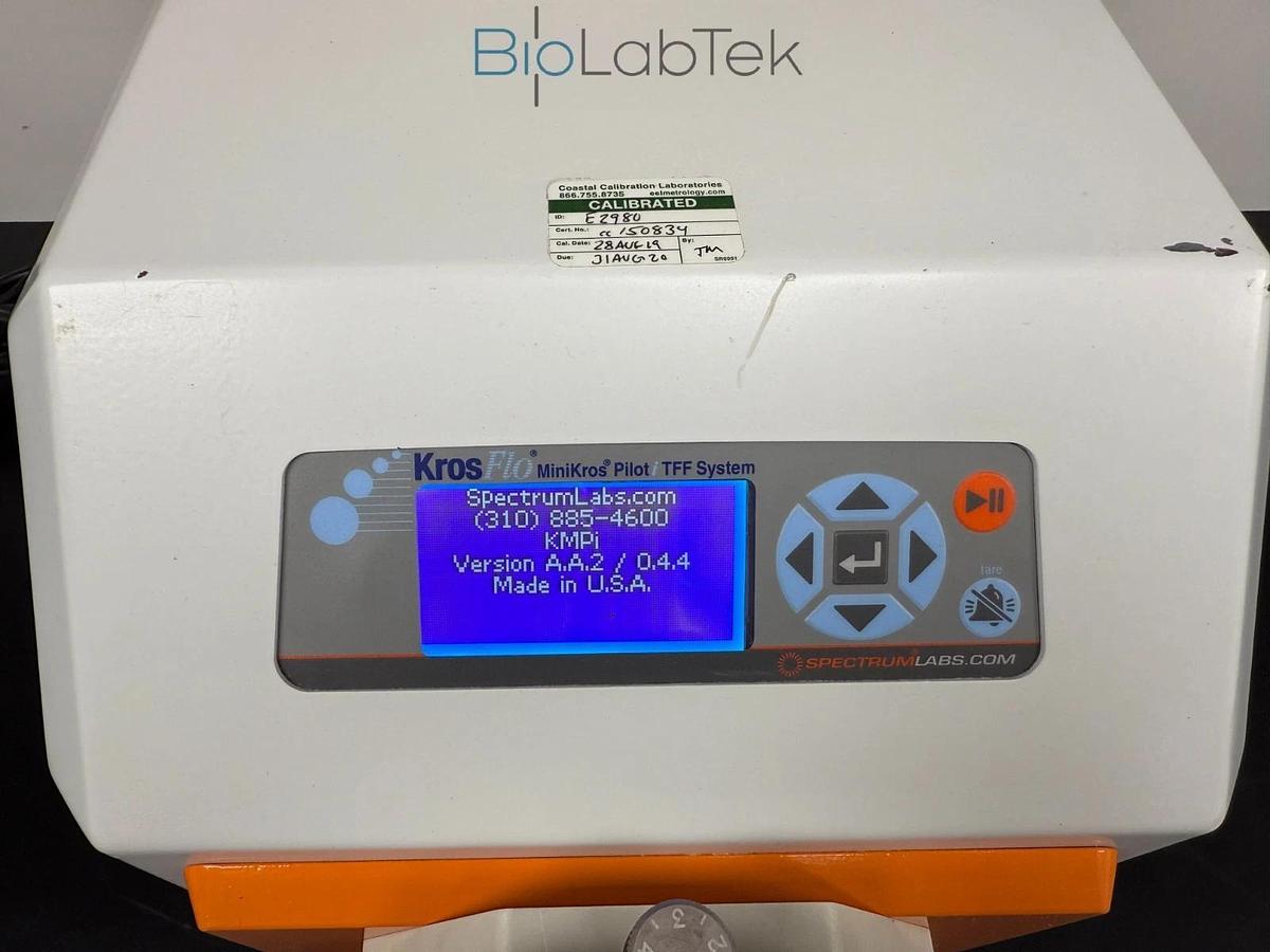 Used Spectrum Labs KrosFlo MiniKros Pilot TFF peristaltic pump with tube head