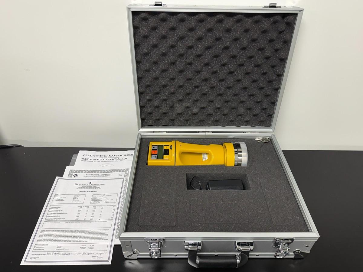 Bioscience SAS 180 Lpm surface air systems air sampler with head and case NEW