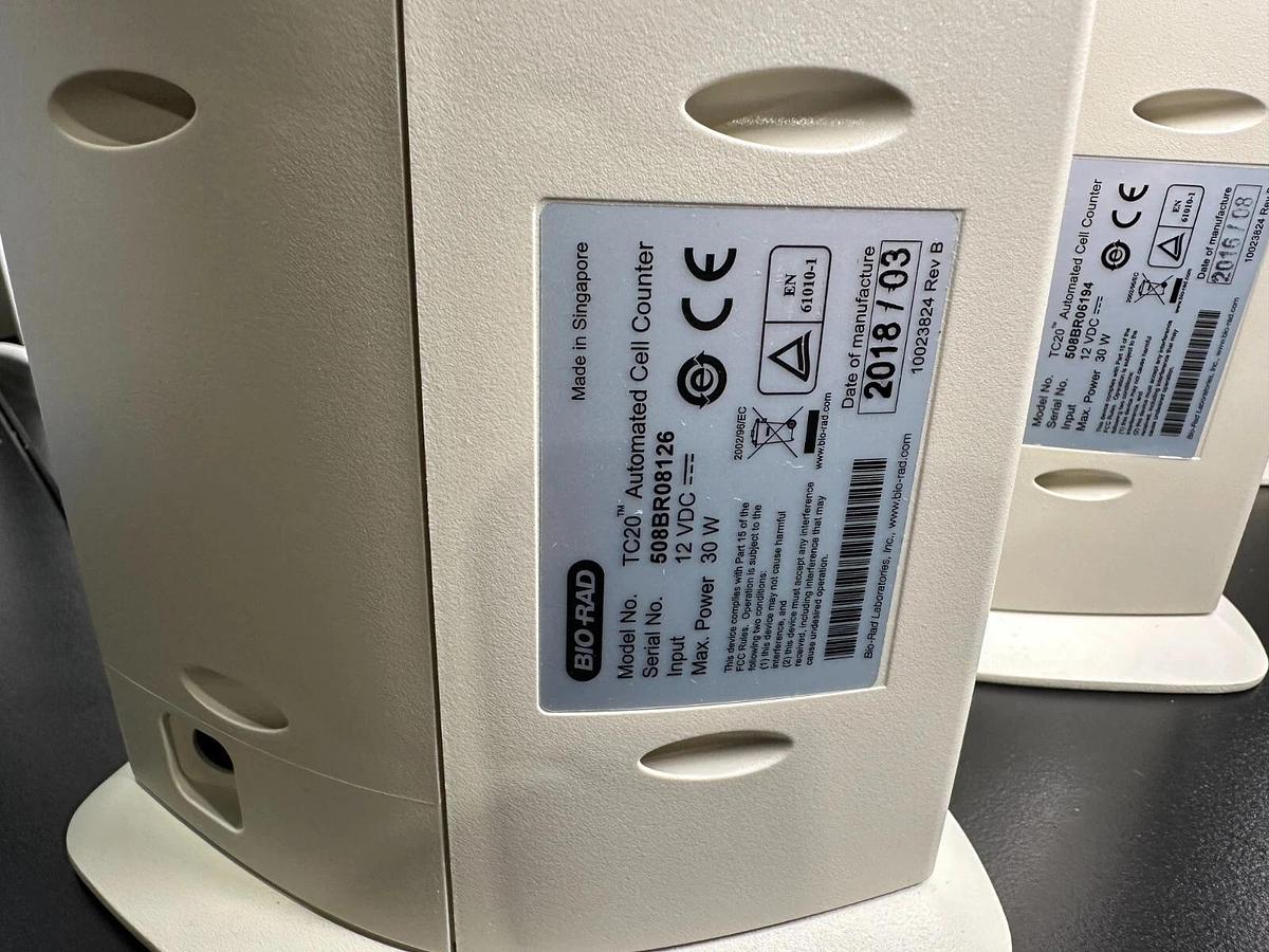Used Bio-Rad TC20 Automated Cell Colony Counter Viability Analysis 508BR w/Warranty