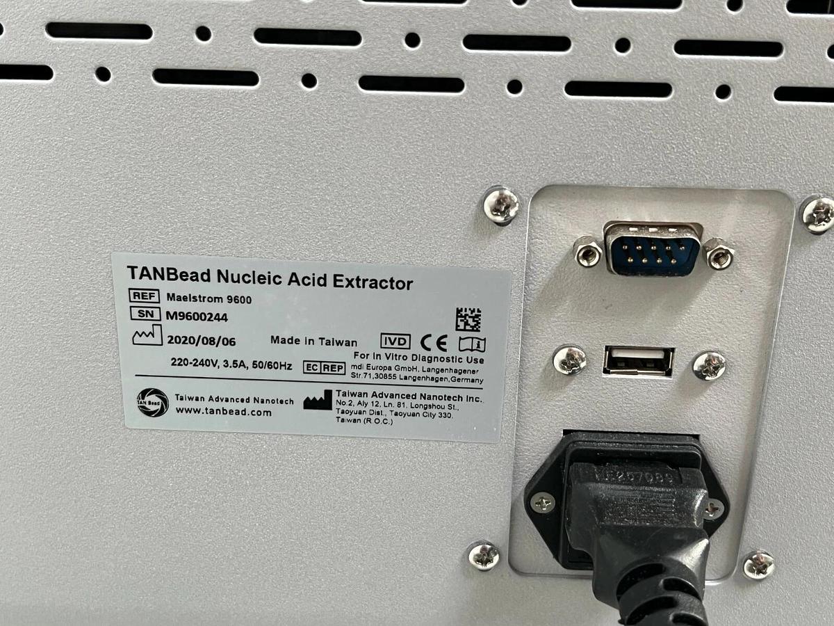 Used Taiwan Advanced Nanotech TANBead Nucleic Acid Extractor Maelstrom 9600 PCR 96