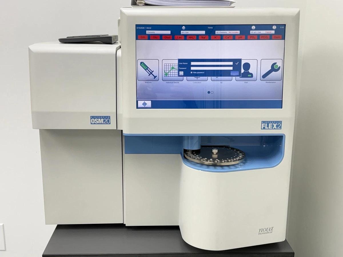 Used Nova Biomedical BioProfile FLEX2 Bioprocess Analyzer OSM20 | Osmolality pH Gas