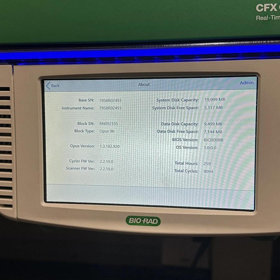 Used Bio-Rad CFX Opus 96 well Real-Time PCR System with Warranty
