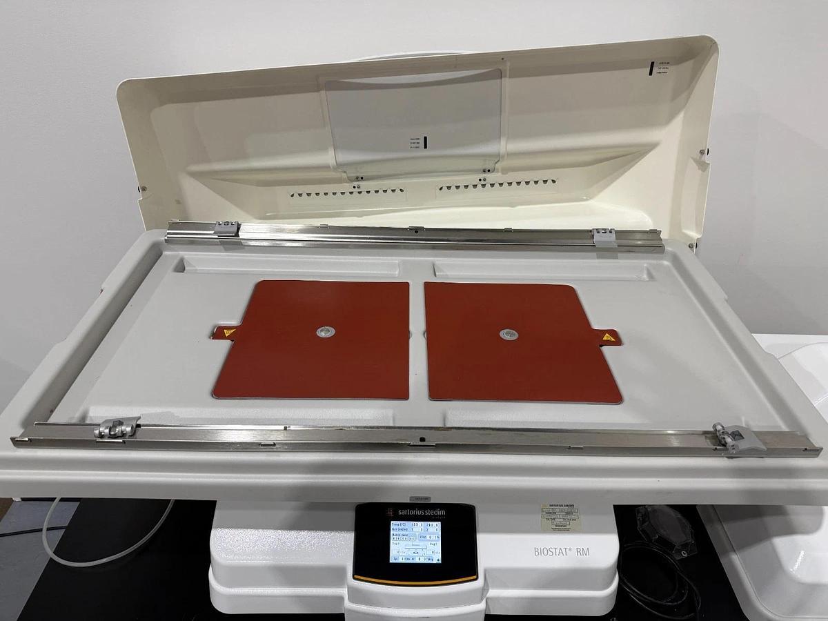Used Sartorius Stedim BIOSTAT RM 20/50 Wave Rocker Mixing Bioreactor +20L & 50L Trays