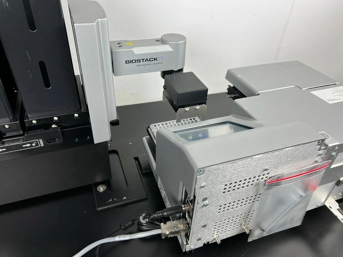 Used BioTek MultiFlo FX touch MFXP Microplate Reagent Dispenser w/BioStack3 Stacker