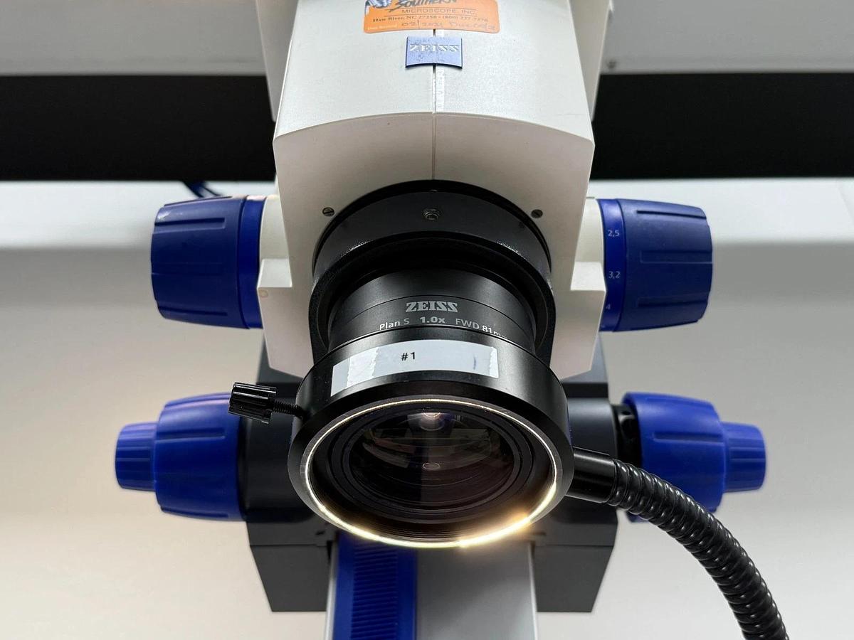 Used Zeiss SteREO Discovery.V8 Stereo Zoom Microscope | Plan S 1.0x Schott CL 1500