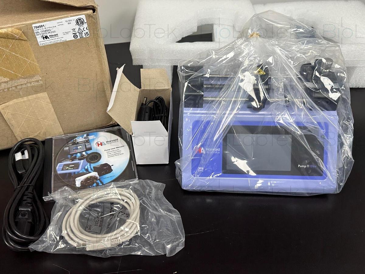 Used Harvard Apparatus touch dual Infusion syringe pump 11 elite 704501 NEW