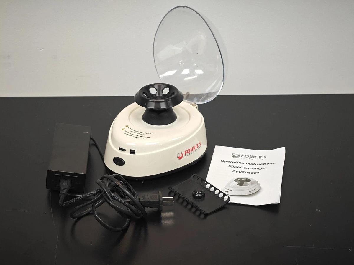 Used Four E's Scientific | ETmini Mini Centrifuge | Rated IP21 | 5400 rpm 2x rotors