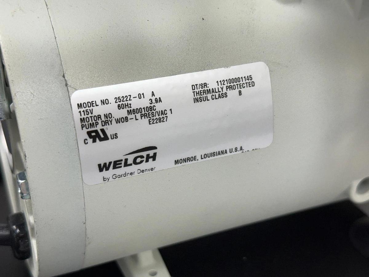 Used Welch 2522 WOB-L Dry Piston Pressure Vacuum Pump | Oil-Free