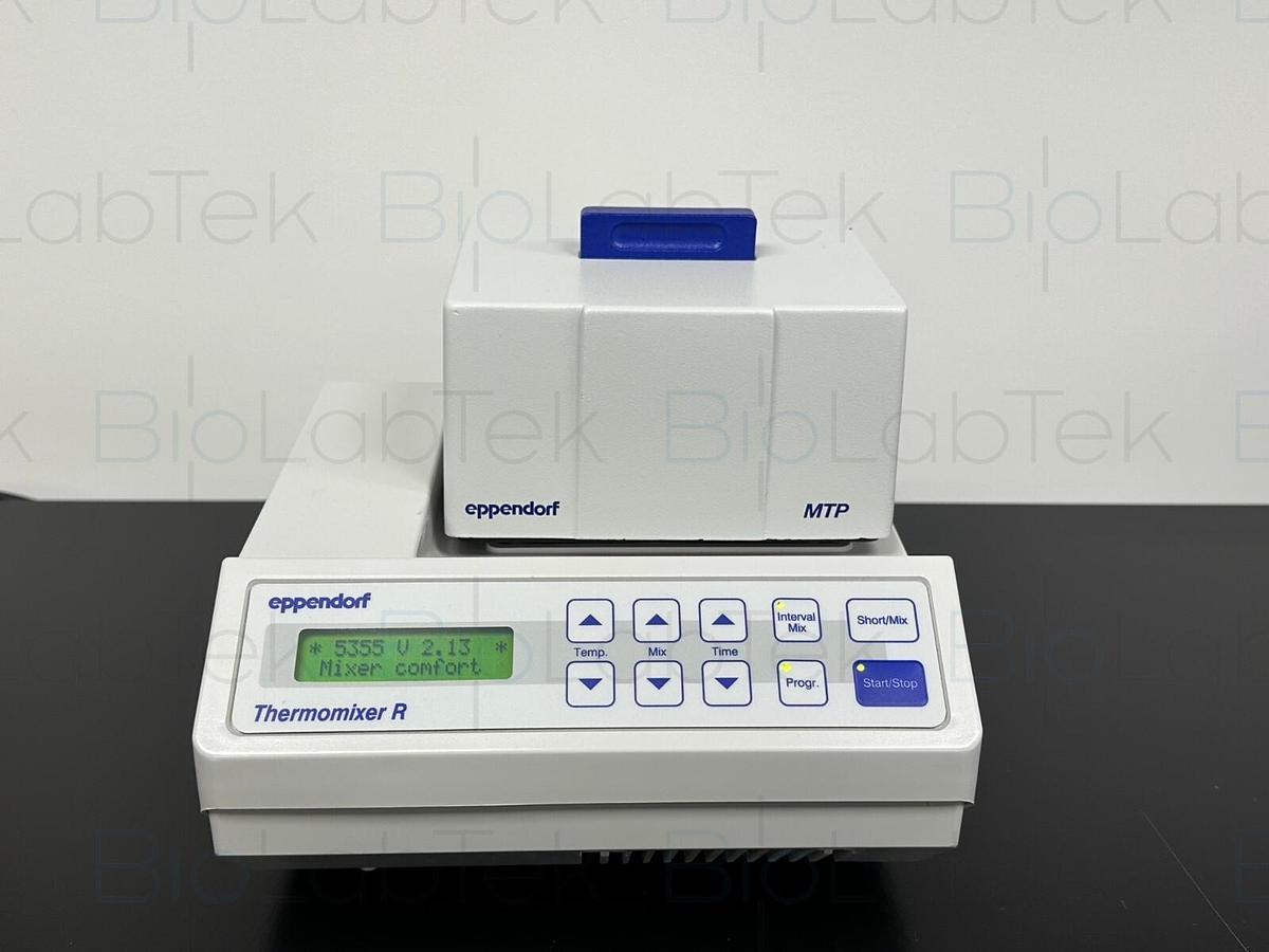 Used Eppendorf ThermoMixer R 5355 heat/cool shaker mixer with MTP micro plate block