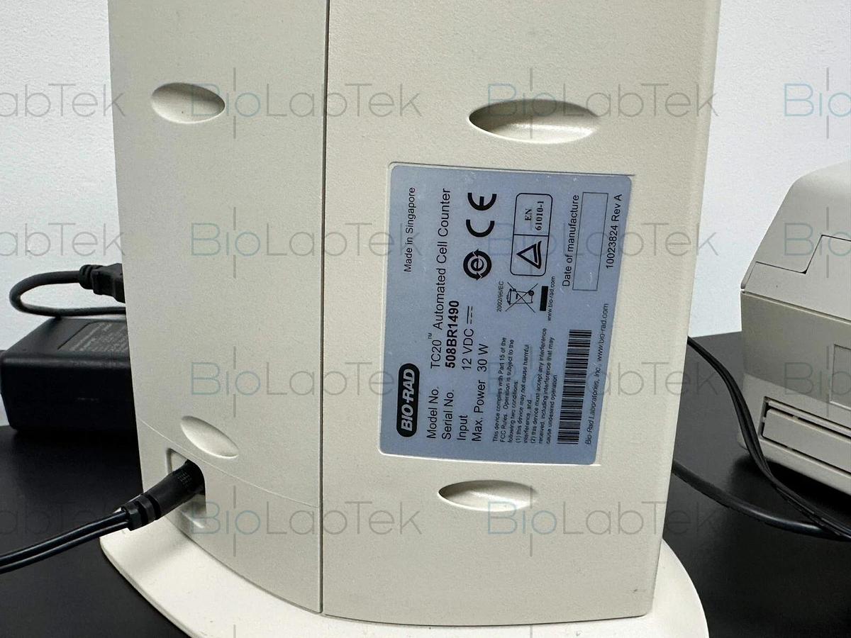Used Bio-Rad TC20 automated Viability Analysis cell counter with printer
