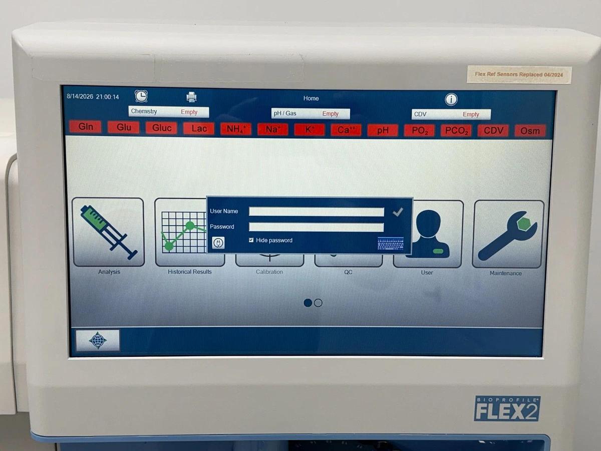 Used Nova Biomedical BioProfile FLEX2 Cell Culture Analyzer OSM48 | Osmolality CDV