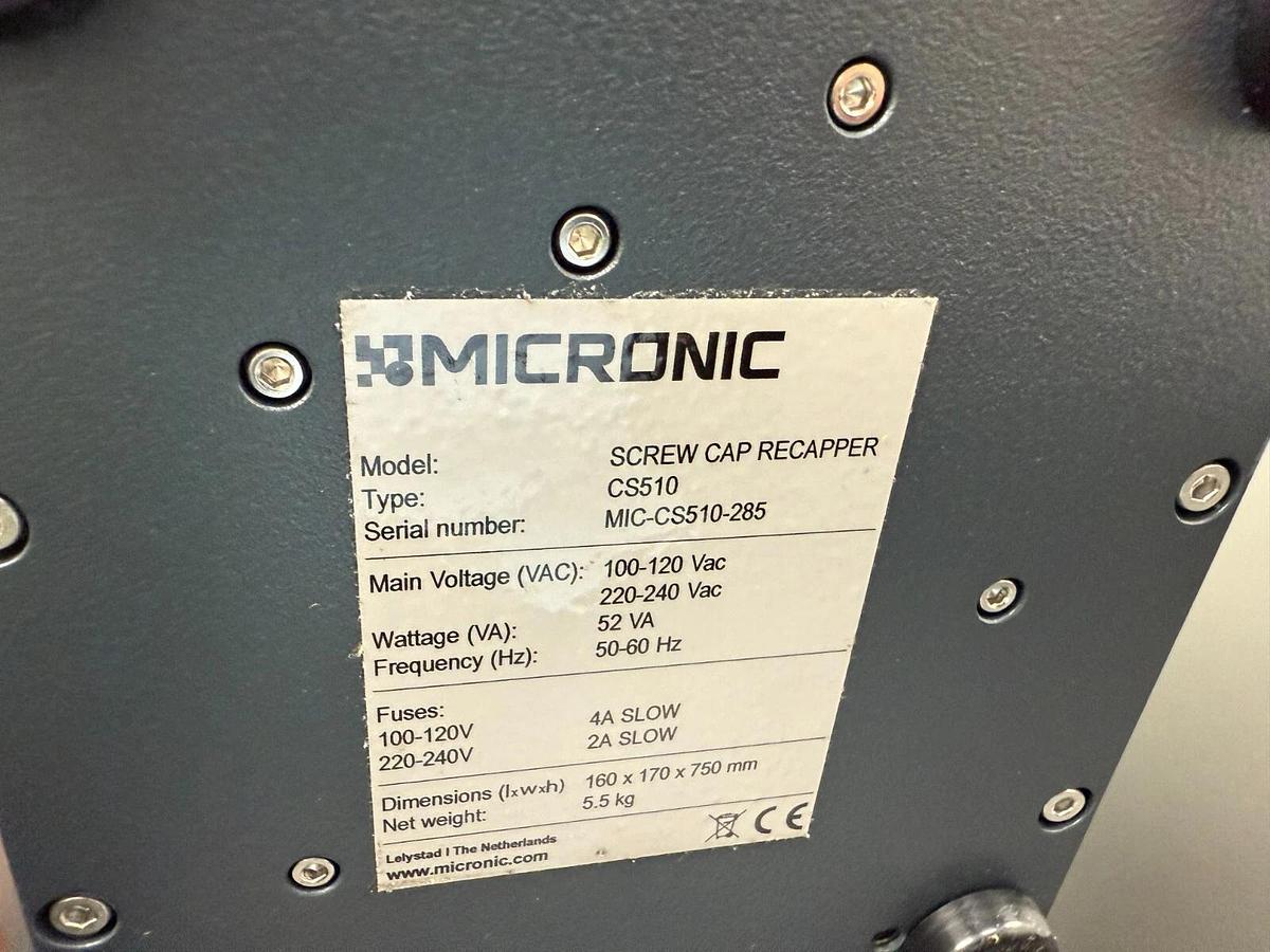 Used Micronic TRI screw cap Capper Recapper CS510 internal 24-Well