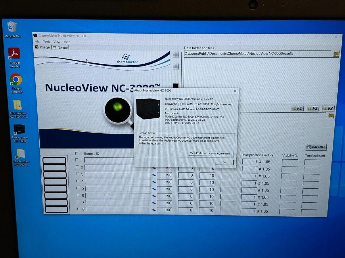 Used Chemometec NucleoCounter NC-3000 Advanced image cytometer Cell Analyzer