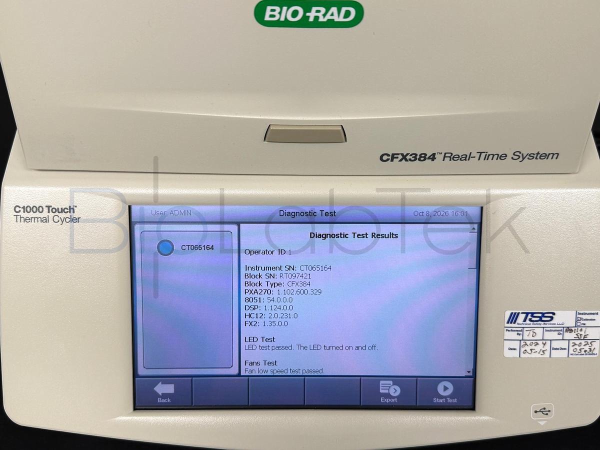 Used Bio-Rad CFX384 Touch Real-Time PCR Detection System | 19 Hours