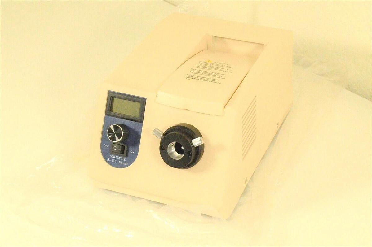 Used Scienscope IL-FOI-150 plus Halogen Fiber Optic Microscope illuminator H9