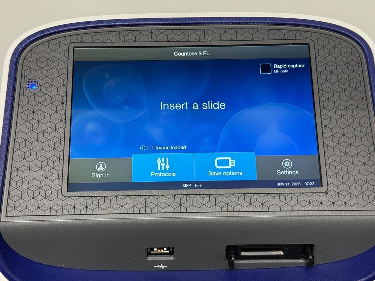Used Invitrogen Countess 3 FL Automated Cell Counter | GFP & RFP EVOS Light Cubes