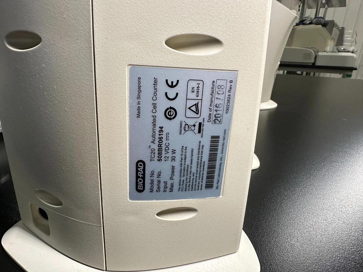 Used Bio-Rad TC20 Automated Cell Colony Counter Viability Analysis 508BR w/Warranty