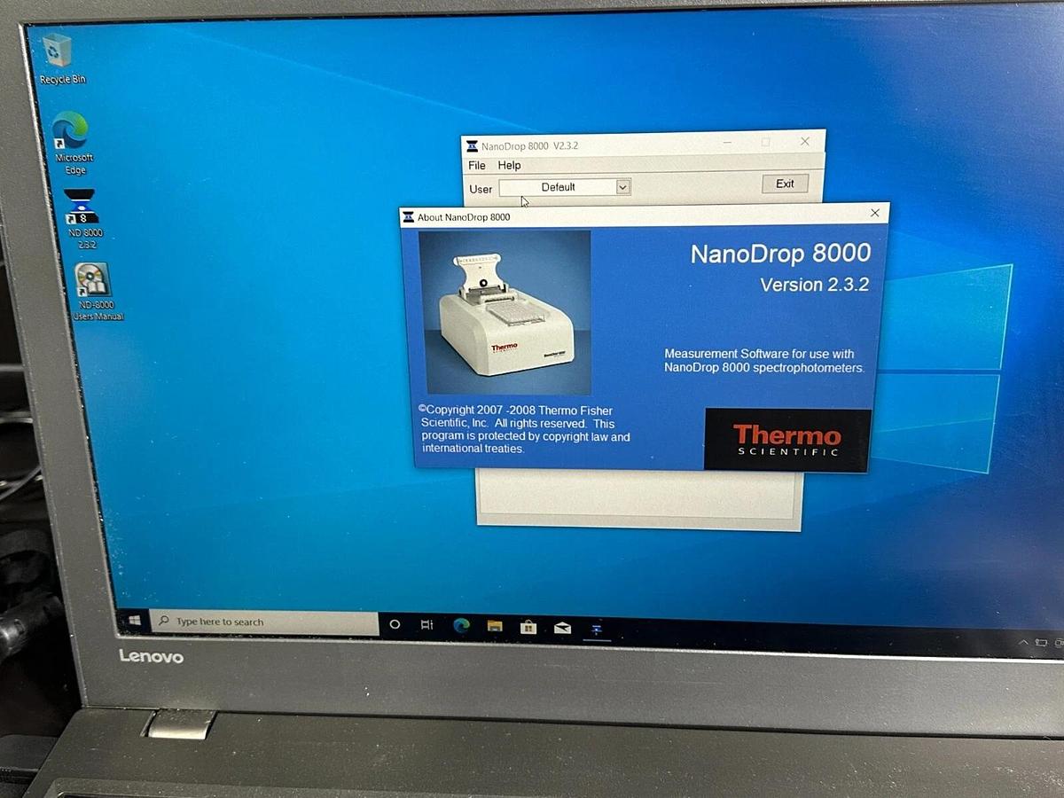 Used Thermo NanoDrop 8000 UV/Vis 8-position Spectrophotometer & laptop w/Warranty