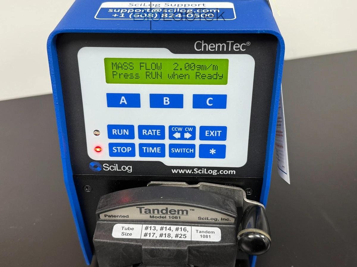 Parker SciLog ChemTec CP-120 peristaltic Metering pump w Tandem 1081 tube head