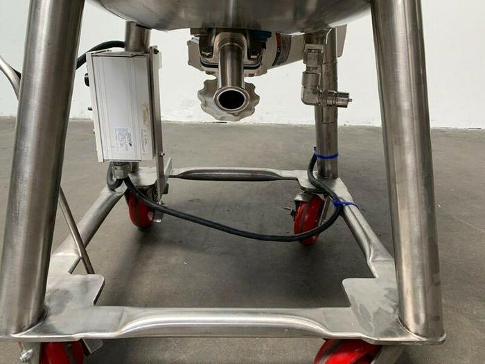 Used Howard 100 Liter Stainless Steel Jacketed Reactor w/ Bottom Magnetic Mixer 40PSI