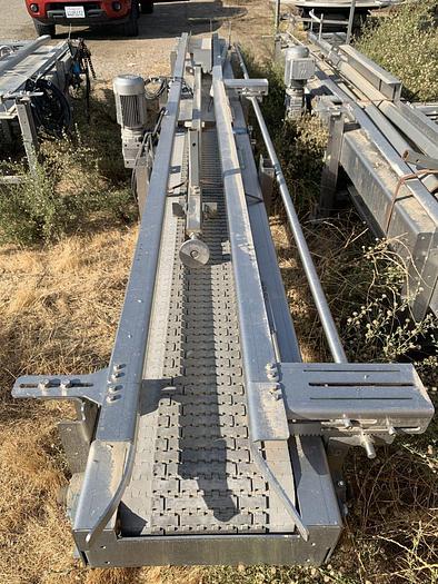 Used Conveyor, Belt, 12" x 33', S/st, Plastic Belt, Boxes #S744698
